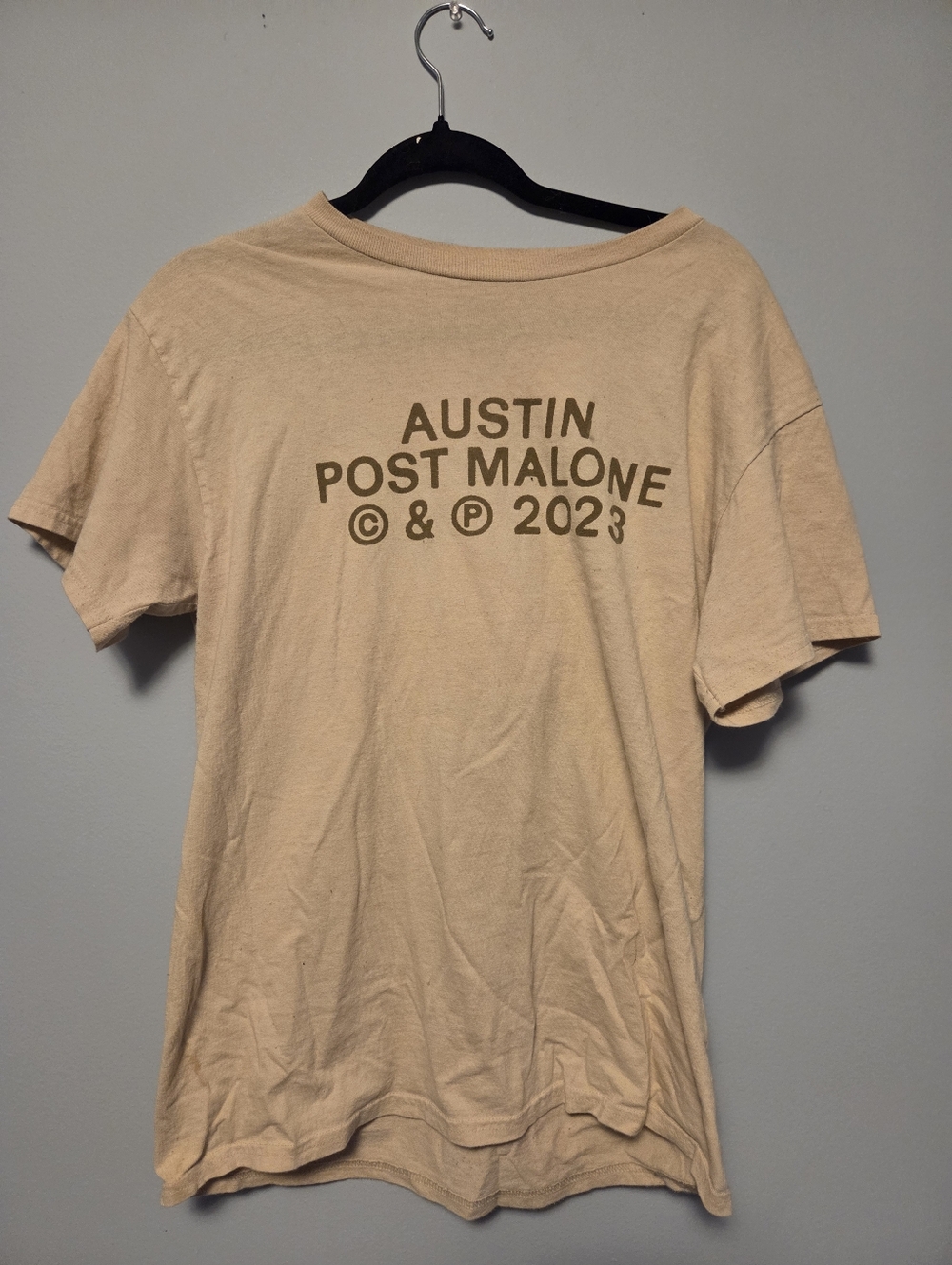 Post Malone Austin 2023 Graphic T-Shirt - Beige